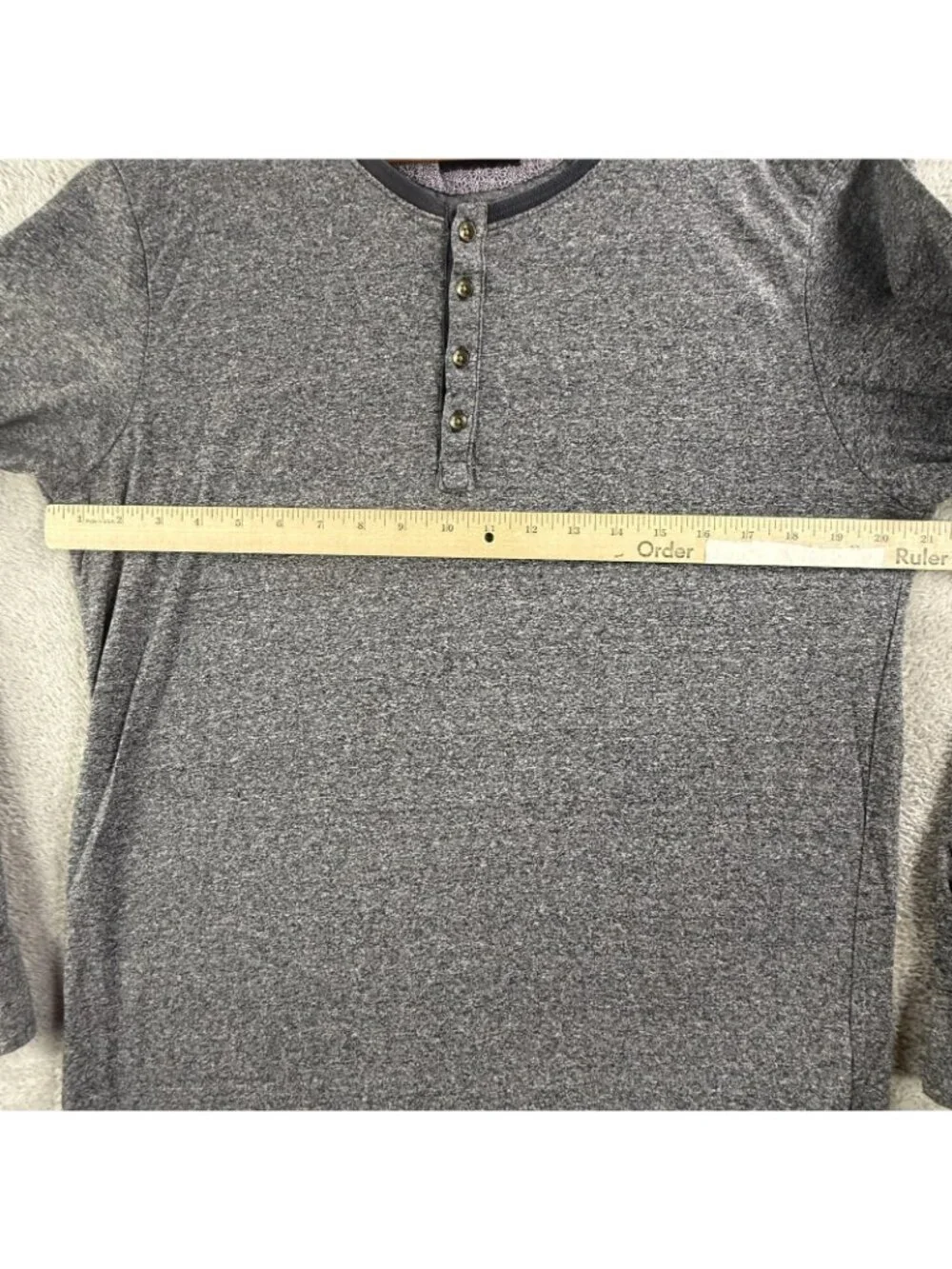 Scotch & Soda Shirt Mens Large Gray Long Sleeve Henley Jersey Knit Top Casual